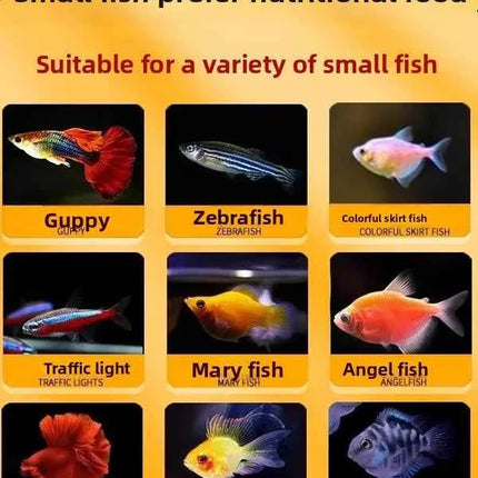 SUNSUN Premium Small Granule Fish Food for Guppies and Tetras, Color Enhancing & Complete Nutrition for Small Tropical Fish