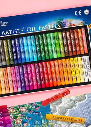 Set Pastelli a Olio Morbidi 25/50 Colori per Bambini e Studenti d'Arte