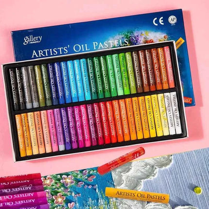 Set Pastelli a Olio Morbidi 25/50 Colori per Bambini e Studenti d'Arte