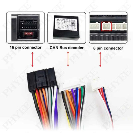 Adattatore per cablaggio CAN Bus, cavo Android con connettore a 16 pin, per Chevrolet Cruze, Spark, Malibu, Onix, Aveo, Zafira, Insignia