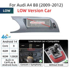 Fast Shipping Wireless CarPlay Screen For Audi A4 B8 A5 8K 2008-2016 Car Multimedia Player Android 14 8+128GB Stereo GPS Navi