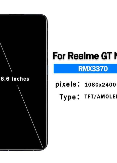 Nuovo Display AMOLED Per Realme GT Neo2 Display LCD Touch Screen Digitizer Assembly Per Realme GT Neo2 RMX3370 Display LCD sostituire