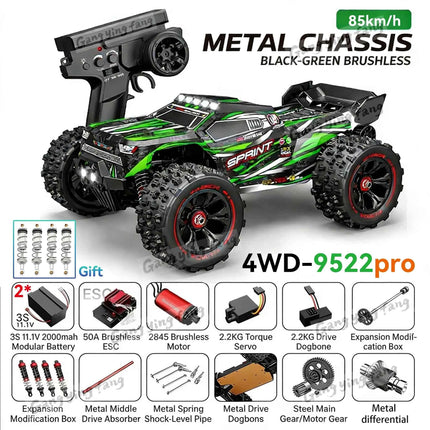 RC Car Brushless 4WD 9522PRO 85KM/H High Speed  Off-Road Drift Remote Control Car 1:16 Professional Racing Cars 9522 50KM/H