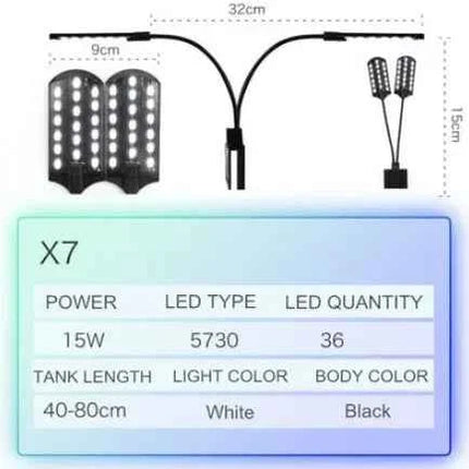 LED Aquarium Light Lighting plants Grow Light 5W/10W Aquatic Plant Lighting Waterproof Clip-on Lamp For Fish Tank