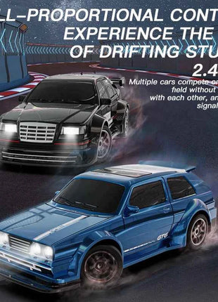 KF30 1:43 4WD RC Car With Gyroscope & Dual Motor System 2.4G Full-Proportional RC High Speed Racing Car LED Lights Toys Gifts