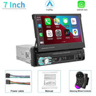 1 Din MP5 Player 7 Inch Carplay Android Auto Universal  Manual Automatic Retractable Touch Screen Car Player FM Radio