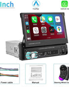 1 Din MP5 Player 7 Inch Carplay Android Auto Universal  Manual Automatic Retractable Touch Screen Car Player FM Radio
