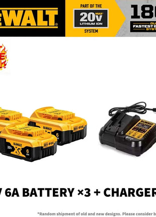 Batteria di Ricambio 100% Autentica Dewalt 18V/20V 6.0Ah Li-Ion per Utensili Elettrici, Compatibile con DCB200 DCB202 DCB205 DCB206 DCB209
