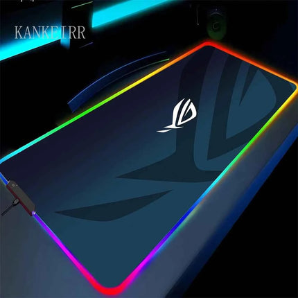 Mouse Pad Asus Rgb Gaming Mause Mat Anime Mats Gamer Rug Pc Xxl Cute Pads Large Game Keyboard Carpet Backlight Mousepad