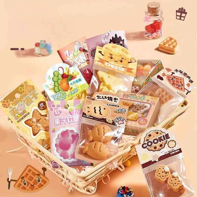Kit Mini Alimenti in Argilla Ultra Leggera, Set di Magneti per Frigorifero a Forma di Micro Torte Fai-da-Te per Ragazze, Materiale Artistico Regalo