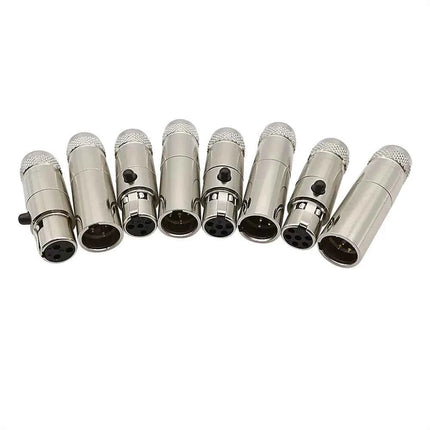 1 Coppia di Metallo Mini XLR 3/4/5/6 Spille Spina Femmina Maschio Martinetti Telaio Pannello Presa Audio Microfono Cavo di Saldatura connettore