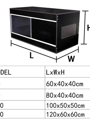 90*45*45 cm Wholesale PVC Reptile Terrarium Cage for Lizard Python Bearded Dragon,support Customized PVC Enclosure