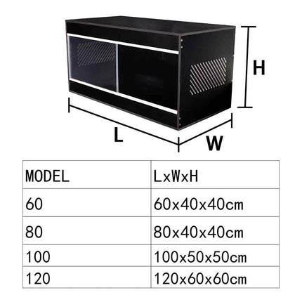 90*45*45 cm Wholesale PVC Reptile Terrarium Cage for Lizard Python Bearded Dragon,support Customized PVC Enclosure