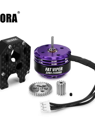 INJORA Fat Viper 2204 Brushless Outrunner Motor with Mount for 1/24 RC Crawler Axial SCX24