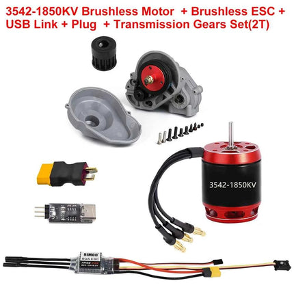 9IMOD RC Brushless Combo AM32 80A ESC 3542 1850KV/2250KV Brushless Motor Gearbox for Axial SCX10 RC Crawler Car Upgrades Parts