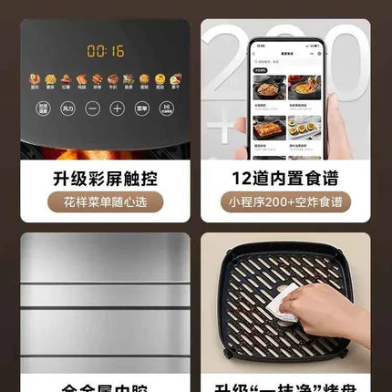 Friggitrice ad Aria Midea Smart Grande Capacità - Visiva, Senza Girare, Multifunzione
