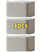 3-Piece Heavy-Duty Foldable Storage Boxes with Lids - Large Stackable Organizing Bins Made of Heavy-Duty Non-Woven Fabric