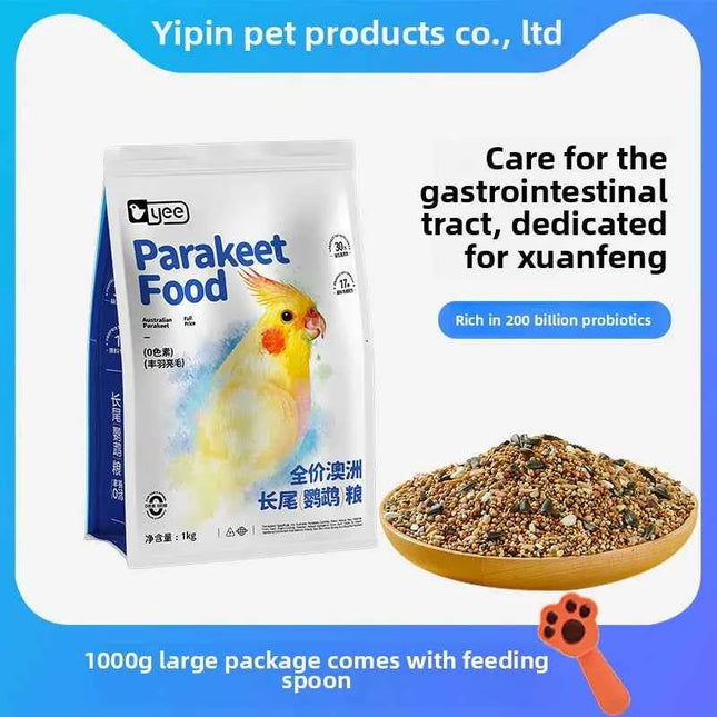 YEE Professional Parrot Food-Nutrient-Rich Pellet Blend for African Greys,Caiques&Conures|Fortified with Nuts,Fruits&Probiotics