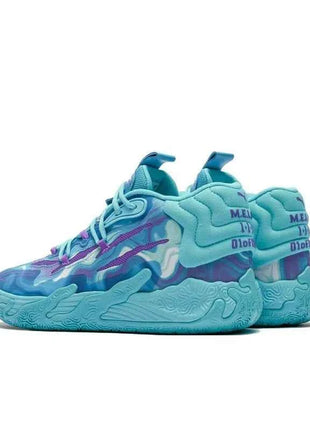 Puma MB.03: Scarpe da Basket Basse Eleganti, Trendy e Versatili con Design Unico - Stile Unisex in Blu e Viola 309867-01