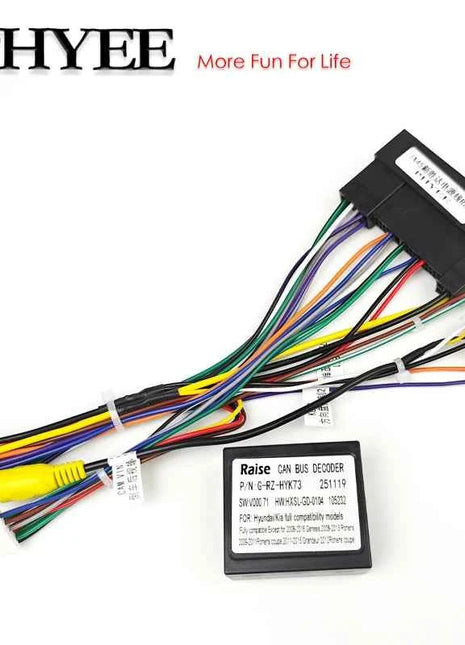 Decodificatore cablaggio CAN Bus, adattatore Android SWC 18/24 pin P&P 16 pin (senza cavo USB), per Hyundai Tucson Santa Fe Kia Sportage Ceed
