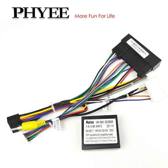 Decodificatore cablaggio CAN Bus, adattatore Android SWC 18/24 pin P&P 16 pin (senza cavo USB), per Hyundai Tucson Santa Fe Kia Sportage Ceed
