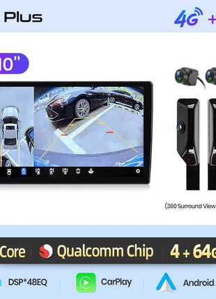 Junsun Qualcomm 8-Core 360 View Camera Universal Stereo 7" 9" 10" Car Radio CarPlay Android Auto Multimedia Player GPS DSP WiFi