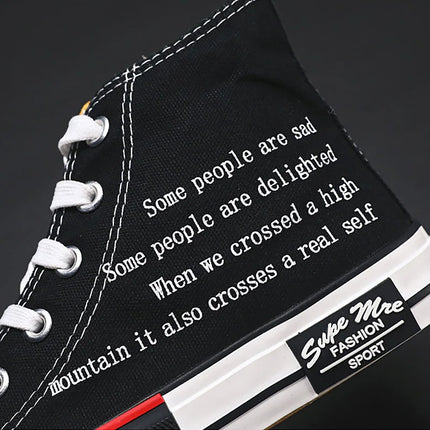 Sneakers alte casual uomo scarpe da scuola in gomma canvas tenis boys platform sneakers scarpe da donna