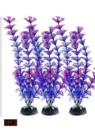 Artificial Aquarium Decor Plants Water Weeds Ornament Aquatic Fish Tank Simulation Grass Flower Decoration Accessories