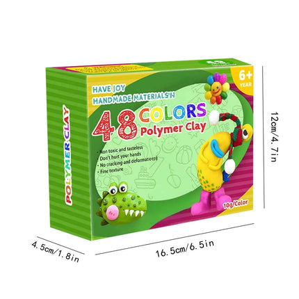 Colori Blocchi di argilla polimerica con kit di strumenti Stampaggio Forno artigianale Cottura Principiante Bambini Orecchini fai da te Bambole Accessori gioielli