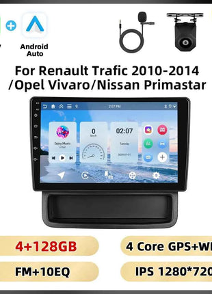Podofo 10.1'' 8Core Car Audio For Renault Trafic 2010-2014/ Opel Vivaro/Nissan Primastar Carplay Android Auto Qualcomm DSP RDS