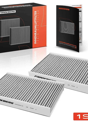 Filtro Abitacolo a Carbone Attivo Frankberg 2x per VW UP 121, Skoda Citigo NF1, Seat Mii KE1 1.0L 1S0819669 CUK26006