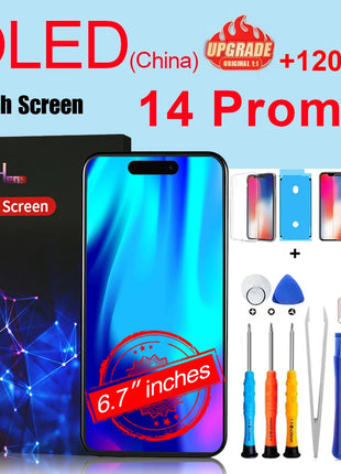 PINZHENG Schermo di alta qualità INCELL LCD OLED per iPhone 14 Pro 15 Plus 13 Pro Max Display per sostituzione iPhone con strumenti