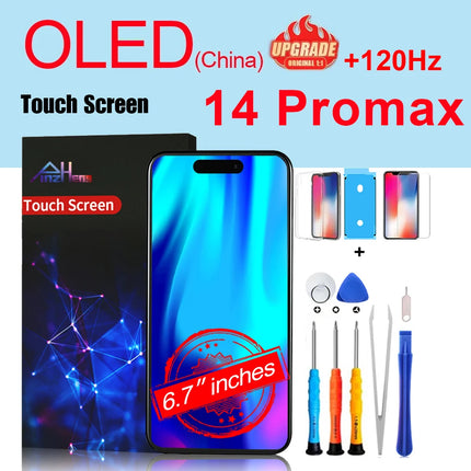 PINZHENG Schermo di alta qualità INCELL LCD OLED per iPhone 14 Pro 15 Plus 13 Pro Max Display per sostituzione iPhone con strumenti