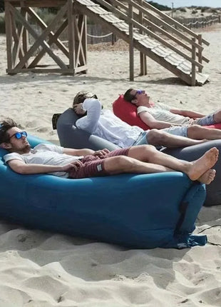 LUSQI Lettino gonfiabile Divano ad aria Divano pieghevole extra spesso per campeggio all'aperto Spiaggia Patio Gonfiaggio rapido Mobili per la casa