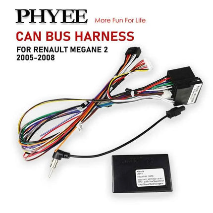 Cablaggio con Decodificatore CAN Bus, Display TOMTOM con SWC, P&P 16 Pin Android, per Renault Megane MK2 Fase 2, Clio 3