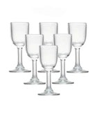 Set 6 Calici Shot 25ml in Vetro Senza Piombo con Stelo per Bar Matrimoni e Feste
