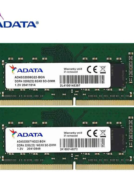 ADATA Laptop Memory RAM DDR4 8GB 16GB 3200MHz SO-DIMM Memory Module for notebook