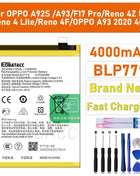 2026 Years BLP779 Battery For OPPO F17 Pro A92s / Reno 4 Lite / Reno4 Z / A93 2020 Capacity Mobile Phone Batteries Bateria