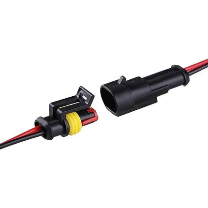 Set di connettori per cavi elettrici impermeabili sigillati a 2 pin con cavo automatico