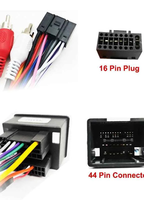 Adattatore per cablaggio radio 44 pin Spina a 16 pin Connettore audio ausiliario Cavo Android per auto per Chevrolet Spark Volt Aveo