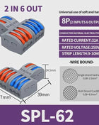 1 In Multiple Out Push-in Electrical Wire Connector Terminal Block Universal Fast Wiring Cable Connectors For Cable Connection