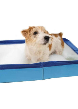 Piscina per animali domestici Piscina per bambini in PVC Pieghevole a forma quadrata Non gonfiabile Antiscivolo Vasca per bambini per cuccioli di animali domestici per il cortile di casa
