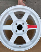 15 16 17 18 19 Doppia ruota sportiva in fusione grigio argento TE37 5x114.3 5x112 ruota in lega per auto passeggeri, adatta per Tesla Toyota