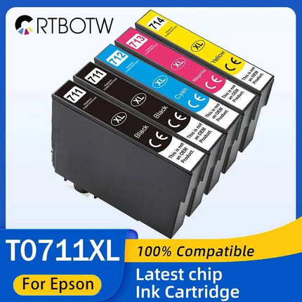 T0711 T0714 XL Ink Cartridge Compatible For Epson Stylus SX110 SX215 SX218 SX400 SX405 SX410 SX415 SX510W SX515W DX7400 Printer