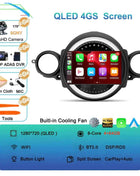 Android16 Radio Qled For BMW MINI Cooper R56 R60 2007 - 2014 Car intelligent systems Navigation GPS Carplay Android auto WIFI+5G