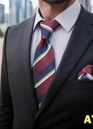 Set Cravatta e Fazzoletto Uomo Colorato 160cm - Accessori Matrimonio