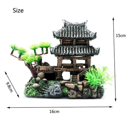 Resin Aquarium Rockery Mountain Decoration Artificial View Rock Cave Stone Tree Fish Tank Ornament Aquarium Decor Home New