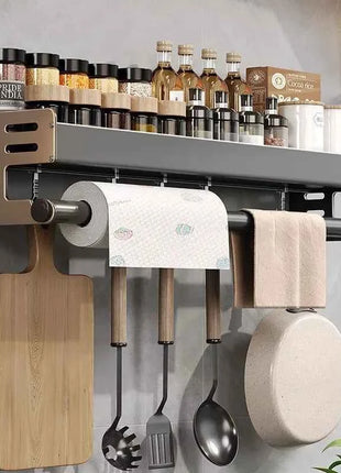 Portaspezie da Parete con Dispenser Olio e Aceto - Organizer Cucina