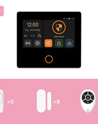 Staniot WiFi 4G Home Security System Wireless Security Protection Tuya Smart Home Alarm Sensors Built-in Siren Works with Alexa, Supports Anti-theft Kit for App Remote Control