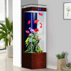 Living room vertical small fish tank  integrated circulation filtration household ultra-white ecological aquarium viewin